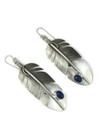  Lapis Silver Feather Earrings (ER5778)