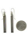 Silver Channel Earrings 2 1/4" by Francis Jones (ER5894)