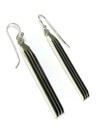 Silver Channel Earrings 2 1/4" by Francis Jones (ER5894)