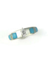 Turquoise & Opal Inlay CZ Ring Size 5 (RG5179) 