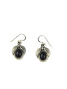 Silver Onyx Dangle Earrings (ER5946)