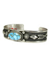 Webbed Kingman Turquoise Bracelet with Arrows by Albert Jake (BR6570)