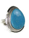 Kingman Turquoise Ring Size 8 1/2 by Larson Lee (RG7016)