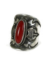 Mediterranean Coral Cigar Band Ring Size 9 1/2 by Derrick Gordon (RG7045)