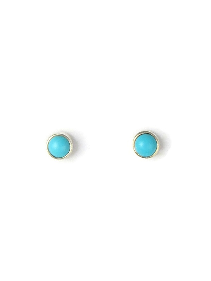 Emery Silver Stud Earrings in African Turquoise main image 0