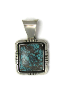 Spider Web Kingman Turquoise Pendant by Cooper Willie (PD5423)