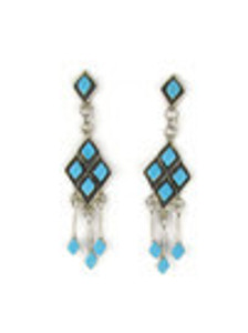 Turquoise Dangle Earrings by Priscilla Chavez (ER8089)
