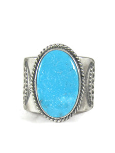 Kingman Turquoise Ring Size 12 1/4 by Lyle Piaso (RG7003)