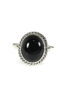 Silver Black Onyx Ring Size 8 by Barbara Hemstreet (RG7255)