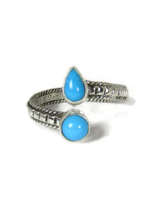 Sleeping Beauty Turquoise Ring Size 7 1/2 - Adjustable by Elgin Tom (RG6158-S7.5)