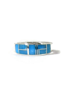 Kingman Turquoise Inlay Ring Size 12 (RG7257-S12)