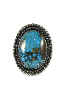 Kingman Turquoise Ring Size 8 by Linda Yazzie (RG7273)