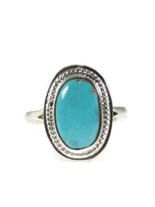Sierra Nevada Turquoise Ring Size 9 by Lyle Piaso (RG8018)