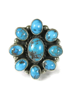 Kingman Turquoise Cluster Ring Size 10 1/2 (RG6612) 