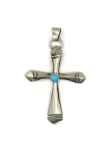 Sleeping Beauty Turquoise Cross Pendant (PD6282)