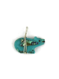 Turquoise Fetish Bear Pendant by Darren Boone (PD6301)