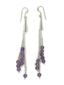 Liquid Silver Amethyst Earrings (LSER225A) Liquid Silver Amethyst Earrings (LSER225A)