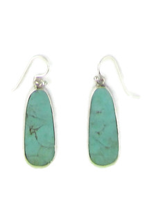 Silver & Turquoise Slab Earrings by Ronald Chavez (ER9147)