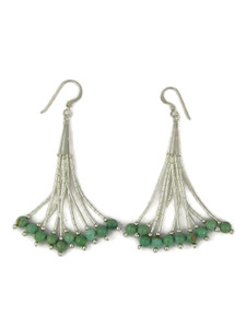 Liquid Silver Turquoise Dangle Earrings (LSERTQ165) Liquid Silver Turquoise Dangle Earrings (LSERTQ165)
