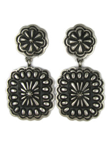 Silver Concha Dangle Earrings (ER6501)