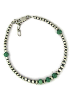 Turquoise Silver Bead Bracelet (BR8415) Turquoise Silver Bead Bracelet (BR8415)