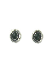 Silver Malachite Post Earrings (ER9154) 