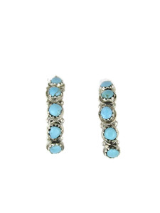 Turquoise Hoop Earrings by Vivianita Booqua (ER9157) 