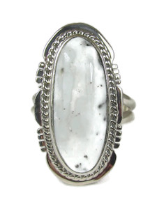 White Buffalo Ring Size 7 by Jake Sampson (RG9327) White Buffalo Ring Size 7 by Jake Sampson (RG9327)
