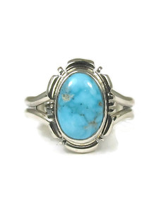 Kingman Turquoise Ring Size 9 by Lucy Valencia (RG9497) 