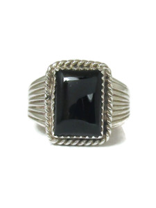Silver Onyx Ring Size 10 (RG9523)