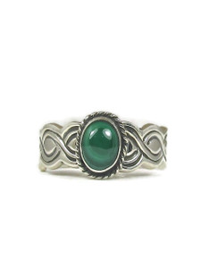Silver Malachite Ring Size 7 (RG9533-S7) Silver Malachite Ring Size 7 (RG9533-S7)