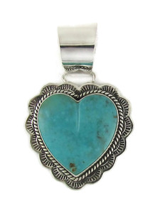 Kingman Turquoise Heart Pendant by Murphy Platero (PD6430) Kingman Turquoise Heart Pendant by Murphy Platero (PD6430)