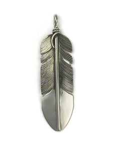 Silver Feather Pendant by Lena Platero (PD6444) Silver Feather Pendant by Lena Platero (PD6444)