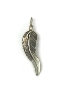 Silver Feather Pendant by Lena Platero (PD6452) Silver Feather Pendant by Lena Platero (PD6452)