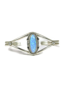 Blue Opal Silver Bracelet (BR8449) Blue Opal Silver Bracelet (BR8449)