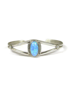 Blue Opal Silver Bracelet (BR8450) Blue Opal Silver Bracelet (BR8450)