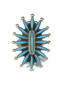 Turquoise Needle Point Ring Size 9 by Gerald Etsate (RG8538) Turquoise Needle Point Ring Size 9 by Gerald Etsate (RG8538)