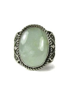 Silver Chalcedony Ring Size 7 - Adjustable by Albert Jake (RG9541) 