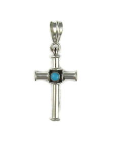 Sleeping Beauty Turquoise Cross Pendant (PD6475)