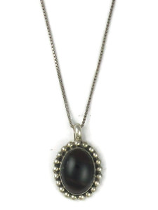 Silver Obsidian Pendant (PD6499)