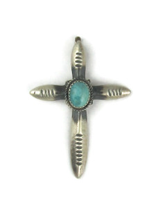 Turquoise Cross Pendant by Martha Cayatineto (PD6500) 