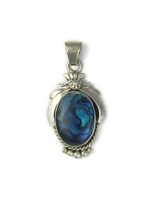 Silver Paua Shell Pendant by Les Baker (PD6513)