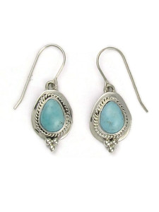 White Water Turquoise Earrings by Lucy Valencia (ER7378)