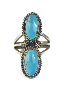 Sleeping Beauty Turquoise & Silver Ring Size 6 (RG9594)
