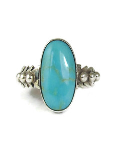 Kingman Turquoise & Sterling Silver Ring Size 6 (RG9595)