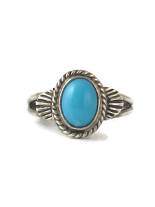 Sleeping Beauty Turquoise & Silver Ring Size 5.75 (RG9597)