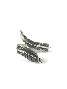 Sterling Silver Feather Wrap Ring Size 7 (RG6682-S7)