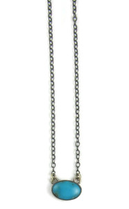 Kingman Turquoise Necklace by Loretta Degauto (NK5663)