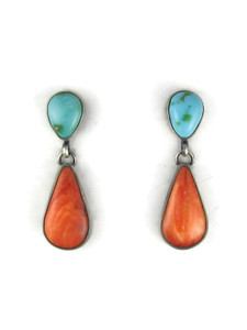 Sonoran Turquoise & Spiny Oyster Shell Earrings by Angela Martin (ER6214)