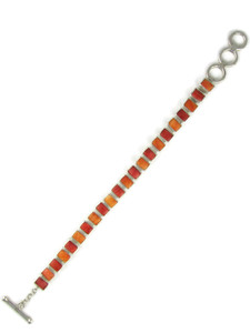Spiny Oyster Shell Tennis Link Bracelet by Thomas Valencia (BR8752)